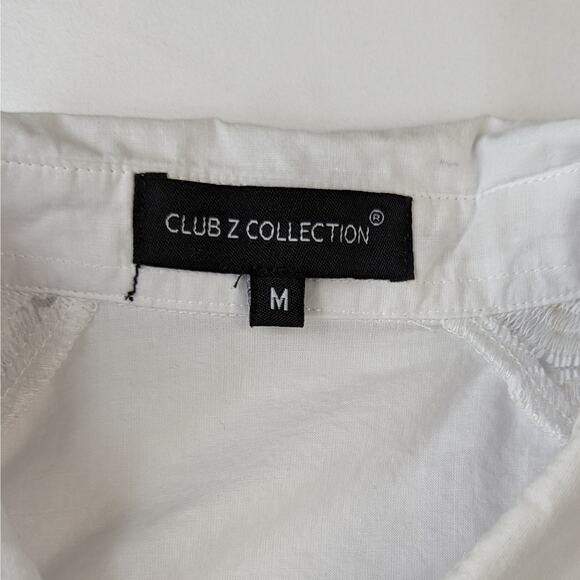 Floral Crochet Mesh Sleeve Cotton Button Down - Picture 9 of 10